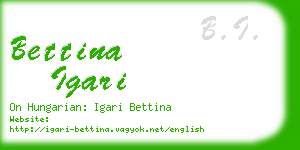 bettina igari business card